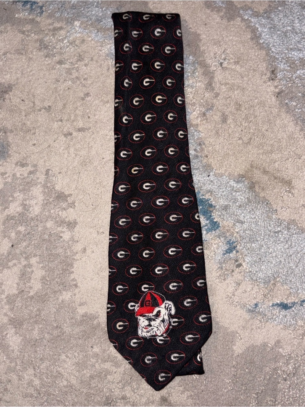 R.M. Sport University of Georgia Patterned Tie - Black & Red UGA Bulldogs